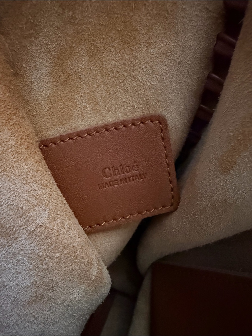 Chloé Medium Mony Whipstitch Calfskin Leather Tote Bag - Henna Orange / Caramel - Picture 8 of 10
